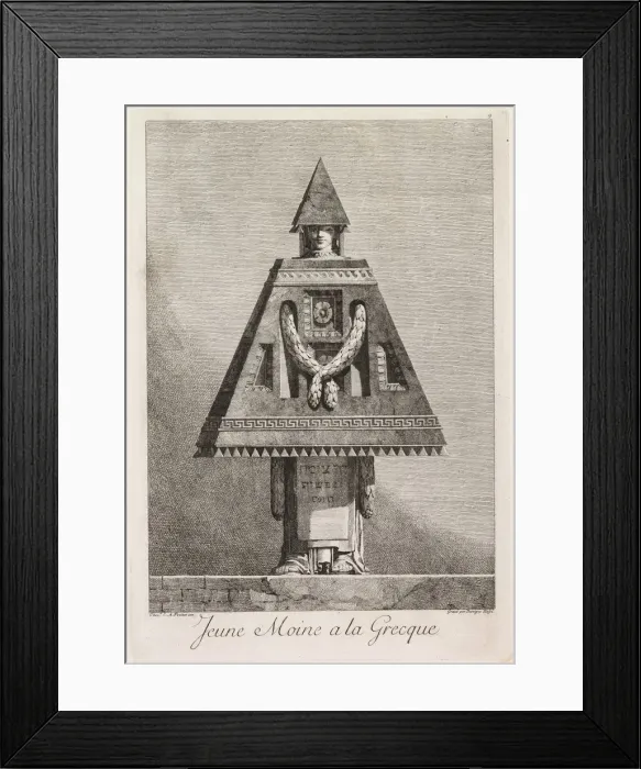 Framed Print : Mascarade a la Grecque: Jeune moine a la Grecque (Plate 9), 1771. Creator