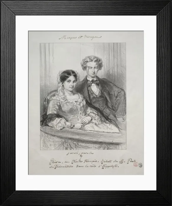 Framed Print : Masques et visages: Paric, par-la: Phedre au Theatre-Francais... 1857-1858 Framed Print : Masques et visages: Paric, par-la: Phedre au Theatre-Francais... 1857-1858