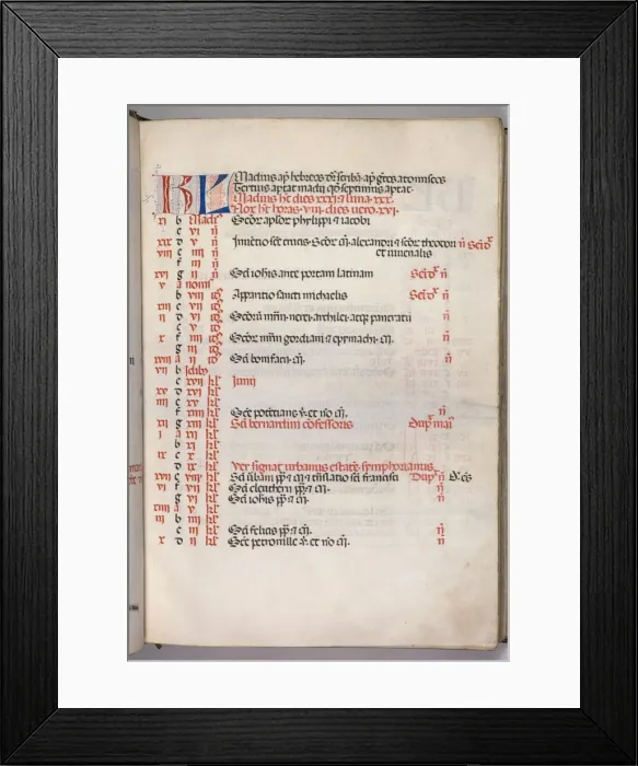 Framed Print : Missale: Fol. 5r: May Calendar Page, 1469. Creator: Bartolommeo Caporali (Italian, c Framed Print : Missale: Fol. 5r: May Calendar Page, 1469. Creator: Bartolommeo Caporali (Italian, c