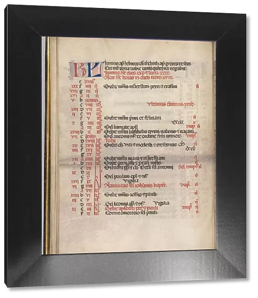 Missale: Fol. 5v: June Calendar Page, 1469. Creator: Bartolommeo Caporali (Italian, c