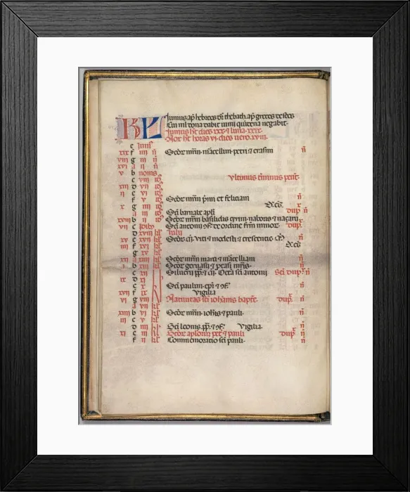 Framed Print : Missale: Fol. 5v: June Calendar Page, 1469. Creator: Bartolommeo Caporali (Italian, c Framed Print : Missale: Fol. 5v: June Calendar Page, 1469. Creator: Bartolommeo Caporali (Italian, c