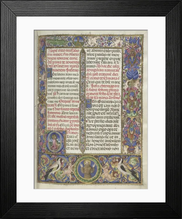 Framed Print : Missale: Fol. 9: Ordo Missalis (full borders), 1469. Creator: Bartolommeo Caporali (Italian, c Framed Print : Missale: Fol. 9: Ordo Missalis (full borders), 1469. Creator: Bartolommeo Caporali (Italian, c