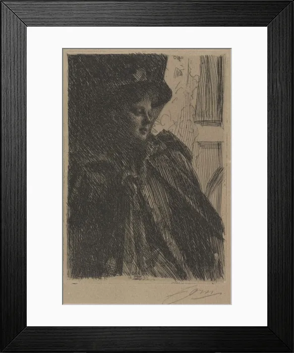 Framed Print : Mme. Olga Bratt, 1892. Creator: Anders Zorn (Swedish, 1860-1920) Framed Print : Mme. Olga Bratt, 1892. Creator: Anders Zorn (Swedish, 1860-1920)