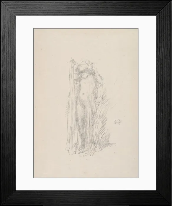 Framed Print : Model Draping, 1890. Creator: James McNeill Whistler (American, 1834-1903) Framed Print : Model Draping, 1890. Creator: James McNeill Whistler (American, 1834-1903)