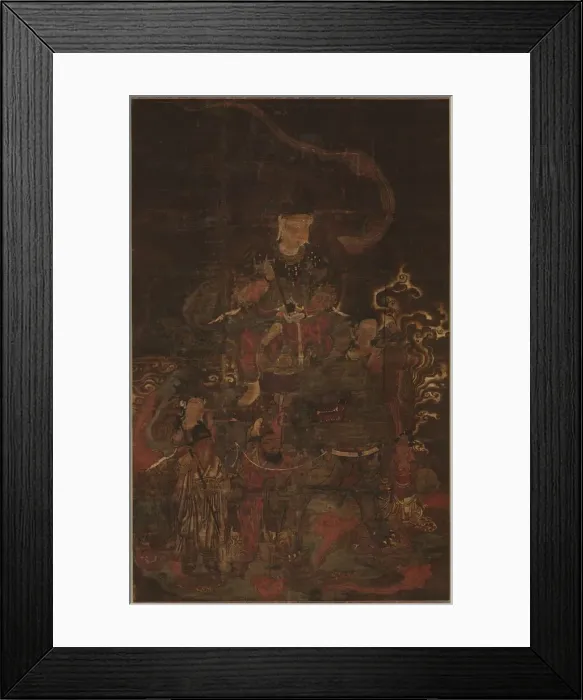 Framed Print : Monju and Attendants, 1200s. Creator: Unknown