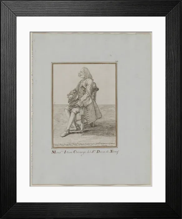 Framed Print : Monsieur Ition Chirurgo del sre. Duca di Nivers, 1749. Creator: Pier Leone Ghezzi (Italian Framed Print : Monsieur Ition Chirurgo del sre. Duca di Nivers, 1749. Creator: Pier Leone Ghezzi (Italian
