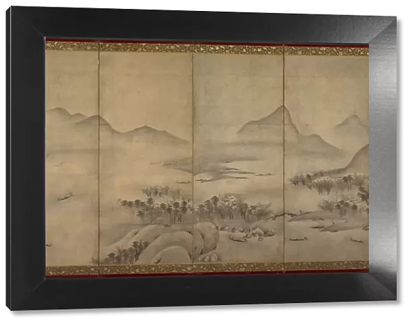 Moonlit Landscape (one of a pair), late 1500s. Creator: Unknown