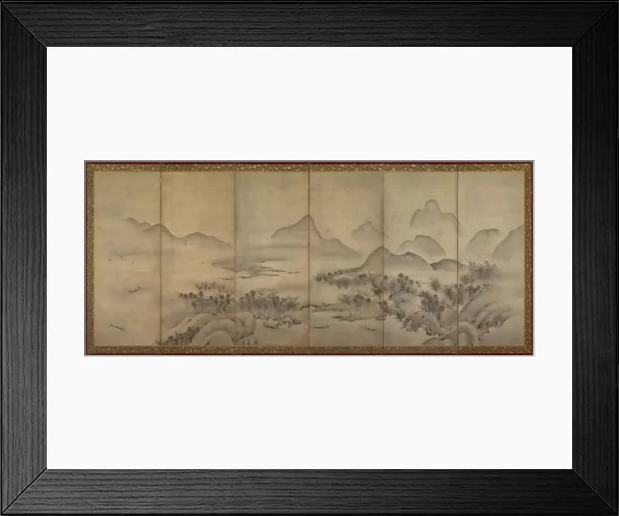 Framed Print : Moonlit Landscape (one of a pair), late 1500s. Creator: Unknown Framed Print : Moonlit Landscape (one of a pair), late 1500s. Creator: Unknown