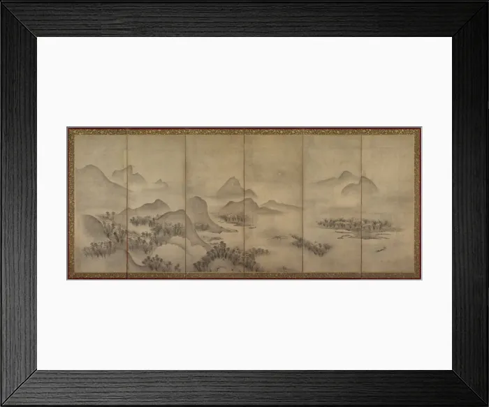 Framed Print : Moonlit Landscape (one of a pair), late 1500s. Creator: Unknown Framed Print : Moonlit Landscape (one of a pair), late 1500s. Creator: Unknown