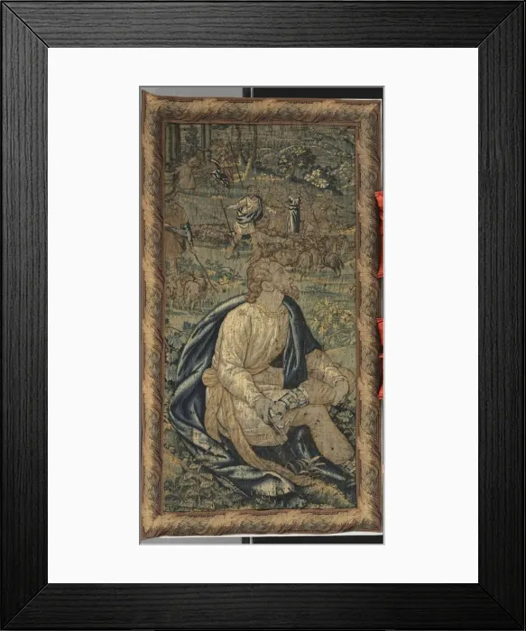 Framed Print : Moses and Jethros Daughter, 17th century. Creator: Unknown Framed Print : Moses and Jethros Daughter, 17th century. Creator: Unknown