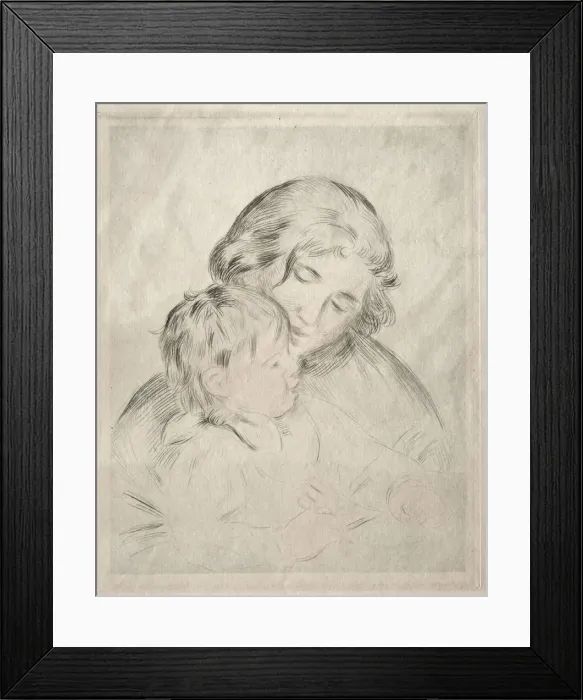 Framed Print : Mother and Child, 1896. Creator: Pierre-Auguste Renoir (French, 1841-1919) Framed Print : Mother and Child, 1896. Creator: Pierre-Auguste Renoir (French, 1841-1919)