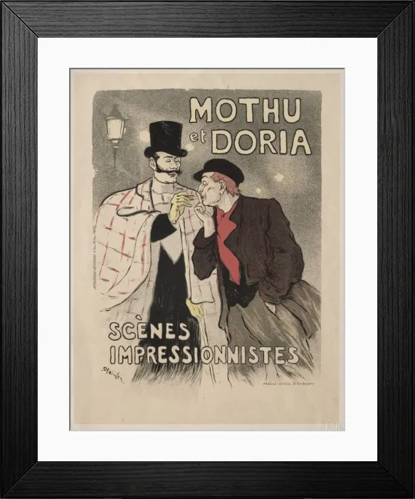 Framed Print : Mothu et Doria - Scenes impressionistes, 1893. Creator: Theophile Alexandre Steinlen Framed Print : Mothu et Doria - Scenes impressionistes, 1893. Creator: Theophile Alexandre Steinlen