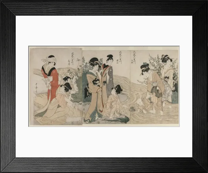 Framed Print : Musashi, Omi, Yamashiro, and Settsu Provinces... c. 1804. Creator: Kitagawa Utamaro (Japanese Framed Print : Musashi, Omi, Yamashiro, and Settsu Provinces... c. 1804. Creator: Kitagawa Utamaro (Japanese