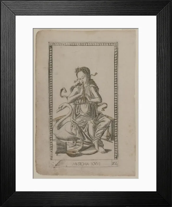 Framed Print : Music (from the Tarocchi, series C: Liberal Arts, #26), before 1467 Framed Print : Music (from the Tarocchi, series C: Liberal Arts, #26), before 1467
