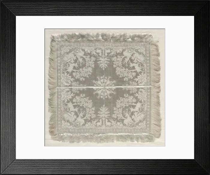 Framed Print : Napkin, 1867. Creator: Unknown