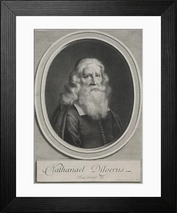 Framed Print : Nathanael Dilgerus, Minister of Danzig, 1683. Creator: Gerard Edelinck (French, 1640-1707) Framed Print : Nathanael Dilgerus, Minister of Danzig, 1683. Creator: Gerard Edelinck (French, 1640-1707)