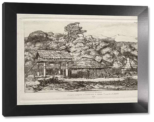 Native Barns and Huts at Akaroa, Banks Peninsula, 1845, 1865. Creator: Charles Meryon (French