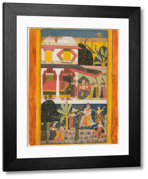 Framed Print : Malavi Ragini, from a Ragamala series, c. 1695. Creator: Unknown Framed Print : Malavi Ragini, from a Ragamala series, c. 1695. Creator: Unknown