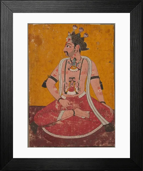 Framed Print : Man Dhata in Yogi Position, c. 1690-1700. Creator: Unknown Framed Print : Man Dhata in Yogi Position, c. 1690-1700. Creator: Unknown