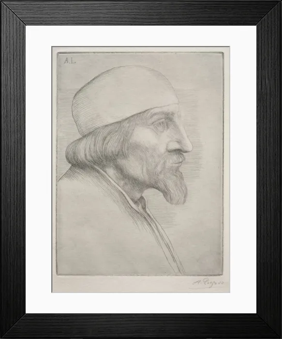 Framed Print : Man in a Skullcap. Creator: Alphonse Legros (French, 1837-1911) Framed Print : Man in a Skullcap. Creator: Alphonse Legros (French, 1837-1911)