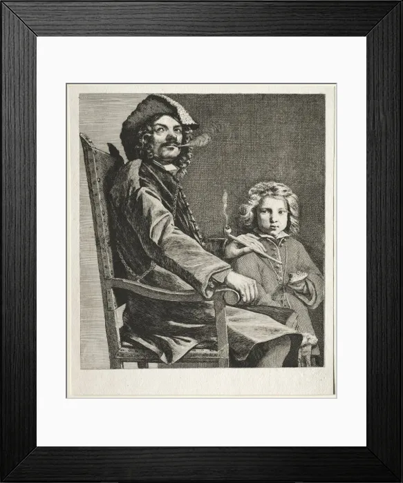 Framed Print : Man Smoking a Pipe and a Small Boy, c. 1660. Creator: Michael Sweerts (Dutch, 1618-1664) Framed Print : Man Smoking a Pipe and a Small Boy, c. 1660. Creator: Michael Sweerts (Dutch, 1618-1664)