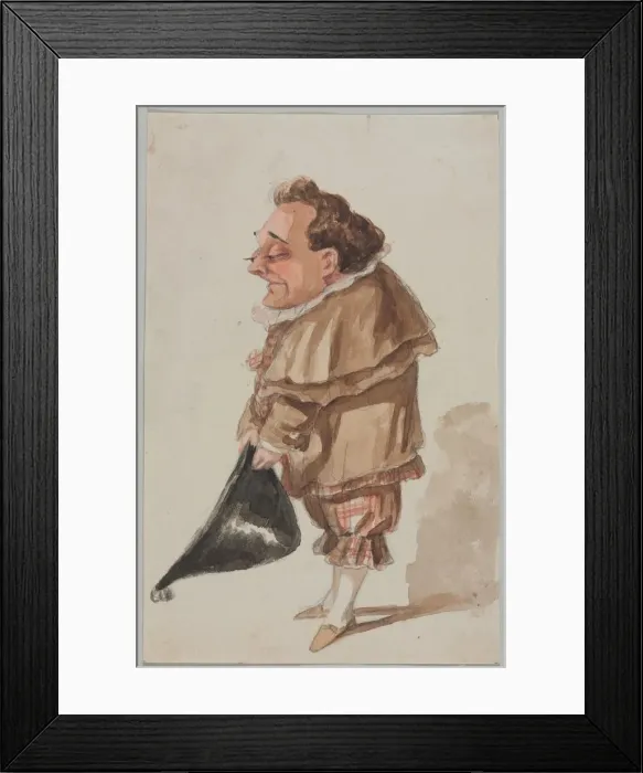 Framed Print : Man with a Large Hat. Creator: Paul Gavarni (French, 1804-1866) Framed Print : Man with a Large Hat. Creator: Paul Gavarni (French, 1804-1866)