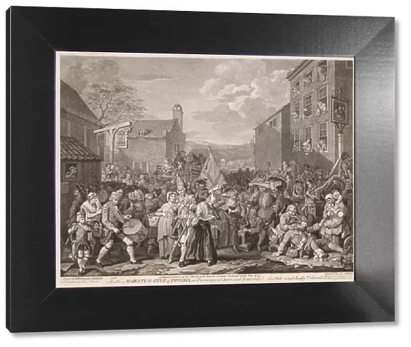 March to Finchley in the Year 1746 (After Hogarth), 1750. Creator: Luke Sullivan (British