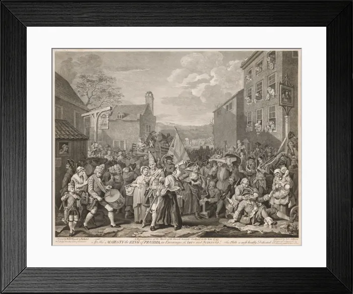 Framed Print : March to Finchley in the Year 1746 (After Hogarth), 1750. Creator: Luke Sullivan (British Framed Print : March to Finchley in the Year 1746 (After Hogarth), 1750. Creator: Luke Sullivan (British