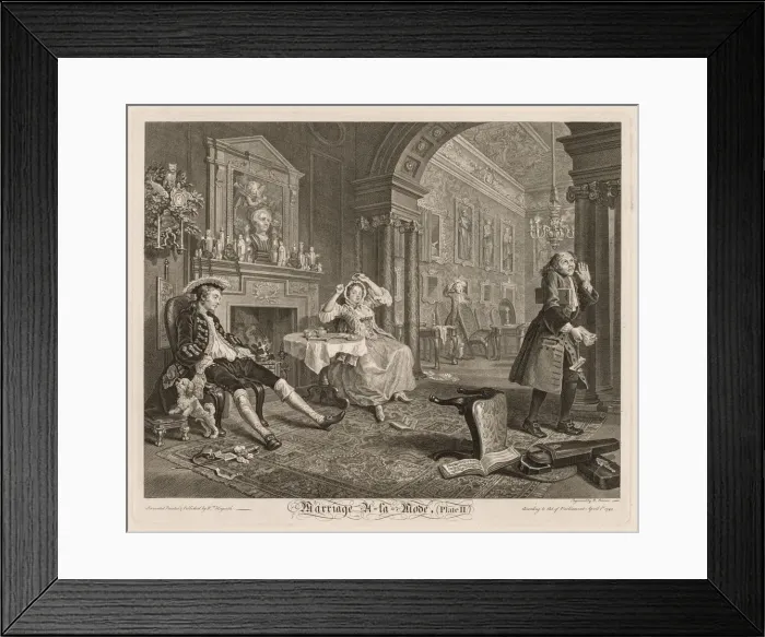 Framed Print : Marriage a la Mode: Plate II, 1745. Creator: William Hogarth (British, 1697-1764) Framed Print : Marriage a la Mode: Plate II, 1745. Creator: William Hogarth (British, 1697-1764)