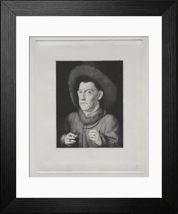 Framed Print : Man with a Pink. Creator: Claude-Ferdinand Gaillard (French, 1834-1887) Framed Print : Man with a Pink. Creator: Claude-Ferdinand Gaillard (French, 1834-1887)