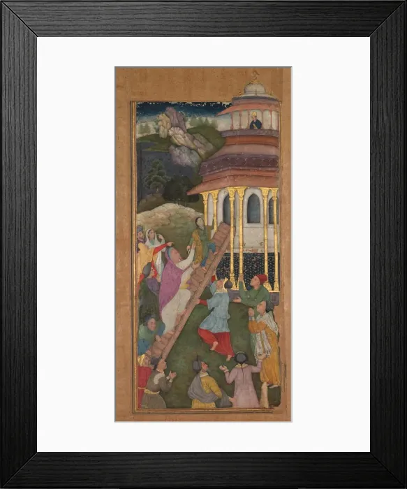 Framed Print : Mary ascends the stairs to the temple, from a Mir at al-quds (Mirror of Holiness) Framed Print : Mary ascends the stairs to the temple, from a Mir at al-quds (Mirror of Holiness)