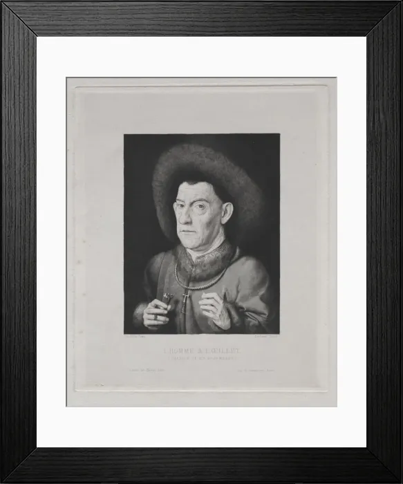 Framed Print : Man with a Pink. Creator: Claude-Ferdinand Gaillard (French, 1834-1887)