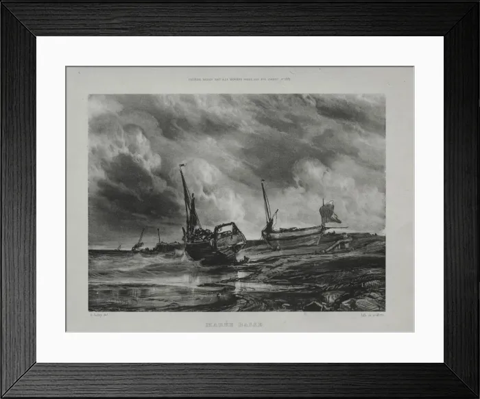 Framed Print : Maree basse, 1831. Creator: Eugene Isabey (French, 1803-1886) Framed Print : Maree basse, 1831. Creator: Eugene Isabey (French, 1803-1886)