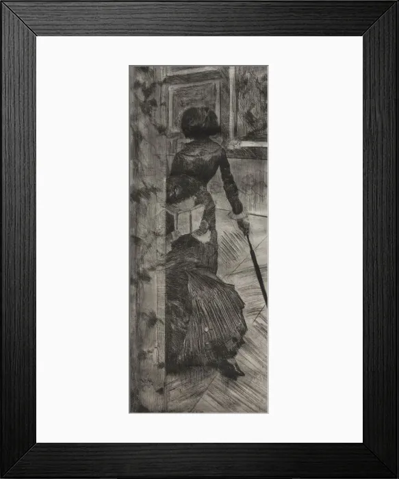 Framed Print : Mary Cassatt at the Louvre: The Paintings Gallery, 1879-1880. Creator: Edgar Degas (French Framed Print : Mary Cassatt at the Louvre: The Paintings Gallery, 1879-1880. Creator: Edgar Degas (French