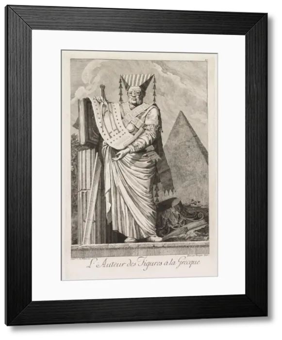 Framed Print : Mascarade a la Grecque: LAuteur des figures a la Grecque (Plate 10), 1771 Framed Print : Mascarade a la Grecque: LAuteur des figures a la Grecque (Plate 10), 1771