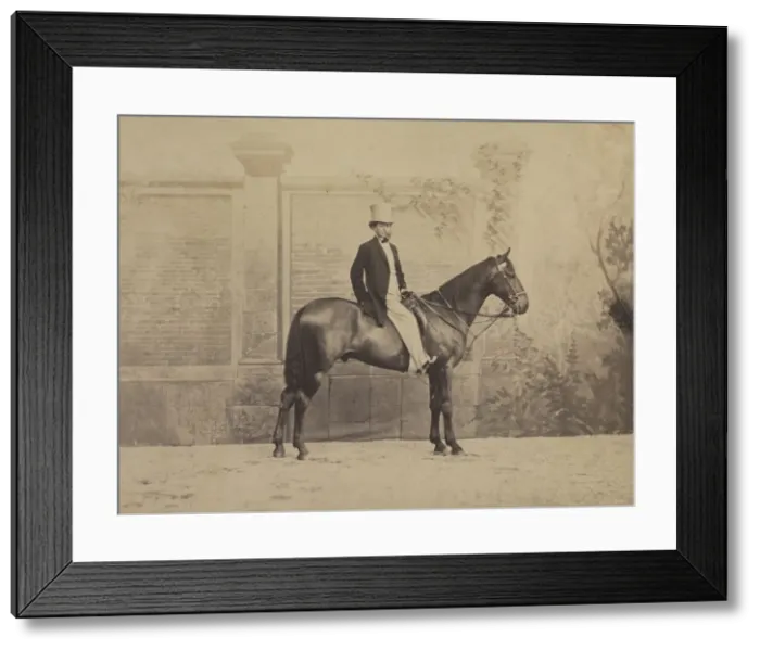 Framed Print : Man on a Horse, c. 1860s. Creator: Nadar (French, 1820-1910) Framed Print : Man on a Horse, c. 1860s. Creator: Nadar (French, 1820-1910)
