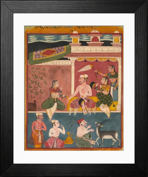 Framed Print : Malkaus Raga, from Ragamala, c. 1610. Creator: Unknown Framed Print : Malkaus Raga, from Ragamala, c. 1610. Creator: Unknown