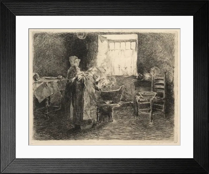 Framed Print : Monday Morning, Holland, 1800s. Creator: Robert Frederick Blum (American, 1857-1903) Framed Print : Monday Morning, Holland, 1800s. Creator: Robert Frederick Blum (American, 1857-1903)