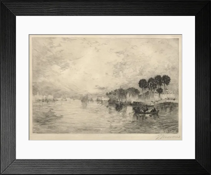 Framed Print : Morning on the St. Johns River, Florida, 1881. Creator: Thomas Moran (American, 1837-1926) Framed Print : Morning on the St. Johns River, Florida, 1881. Creator: Thomas Moran (American, 1837-1926)