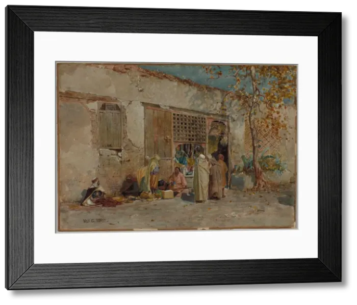 Framed Print : Moroccan Scene, c. 1871. Creator: Louis Comfort Tiffany (American, 1848-1933) Framed Print : Moroccan Scene, c. 1871. Creator: Louis Comfort Tiffany (American, 1848-1933)
