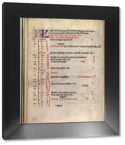 Missale: Fol. 7v: October Calendar Page, 1469. Creator: Bartolommeo Caporali (Italian, c