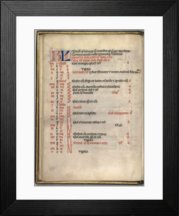 Framed Print : Missale: Fol. 7v: October Calendar Page, 1469. Creator: Bartolommeo Caporali (Italian, c Framed Print : Missale: Fol. 7v: October Calendar Page, 1469. Creator: Bartolommeo Caporali (Italian, c
