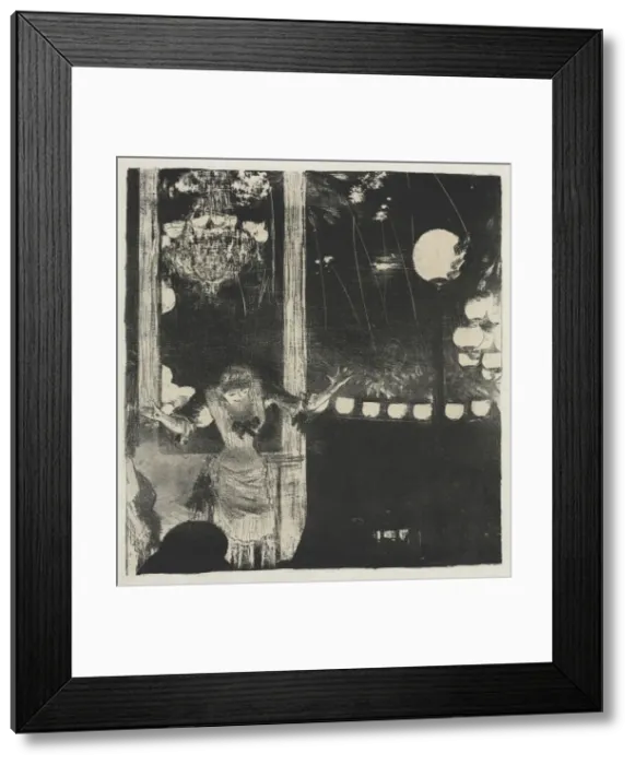 Framed Print : Mlle Becat at the Cafe des Ambassadeurs, 1877-1878. Creator: Edgar Degas (French Framed Print : Mlle Becat at the Cafe des Ambassadeurs, 1877-1878. Creator: Edgar Degas (French