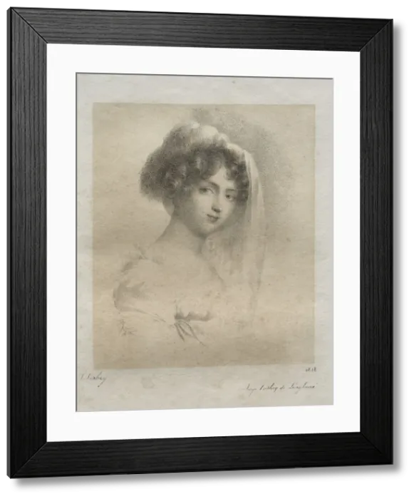 Framed Print : Mme. Horace Vernet, 1818. Creator: Jean-Baptiste Isabey (French, 1767-1855) Framed Print : Mme. Horace Vernet, 1818. Creator: Jean-Baptiste Isabey (French, 1767-1855)