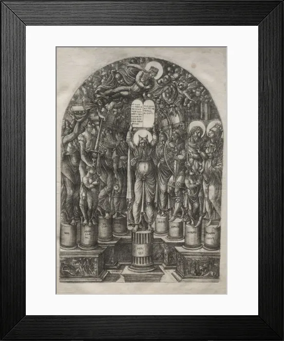 Framed Print : Moses Surrounded by the Patriarchs, before 1561. Creator: Jean Duvet (French, 1485-1561) Framed Print : Moses Surrounded by the Patriarchs, before 1561. Creator: Jean Duvet (French, 1485-1561)