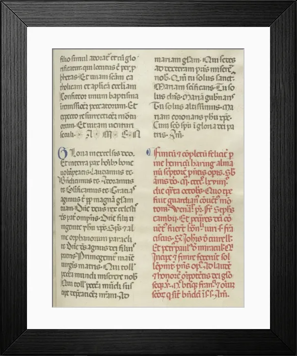 Framed Print : Missale: Folio 400: Colophon, 1469. Creator: Bartolommeo Caporali (Italian, c. 1420-1503) Framed Print : Missale: Folio 400: Colophon, 1469. Creator: Bartolommeo Caporali (Italian, c. 1420-1503)