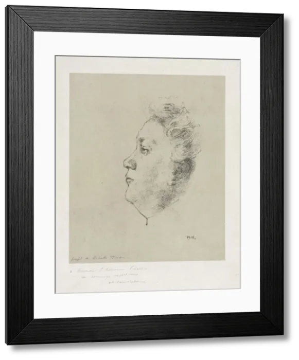 Framed Print : Mlle. Juliette Dodu, 1904. Creator: Odilon Redon (French, 1840-1916); Auguste Clot (French Framed Print : Mlle. Juliette Dodu, 1904. Creator: Odilon Redon (French, 1840-1916); Auguste Clot (French