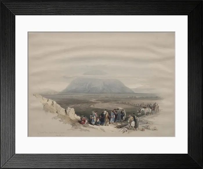 Framed Print : Mount Tabor from the Plain of Esdraelon, 1839. Creator: David Roberts (British, 1796-1864) Framed Print : Mount Tabor from the Plain of Esdraelon, 1839. Creator: David Roberts (British, 1796-1864)