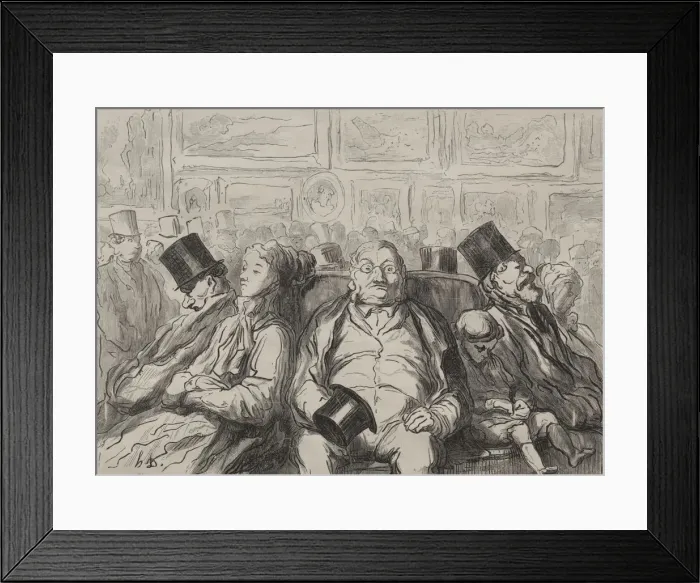 Framed Print : Moment of Rest in the Salon Carre. Creator: Honore Daumier (French, 1808-1879) Framed Print : Moment of Rest in the Salon Carre. Creator: Honore Daumier (French, 1808-1879)