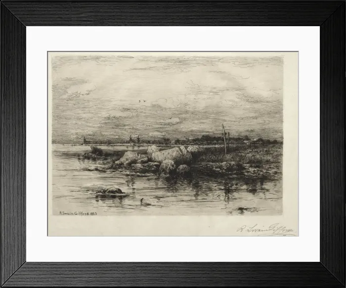 Framed Print : Mouth of the Apponaganasett River, 1883. Creator: Robert Swain Gifford (American, 1840-1905) Framed Print : Mouth of the Apponaganasett River, 1883. Creator: Robert Swain Gifford (American, 1840-1905)